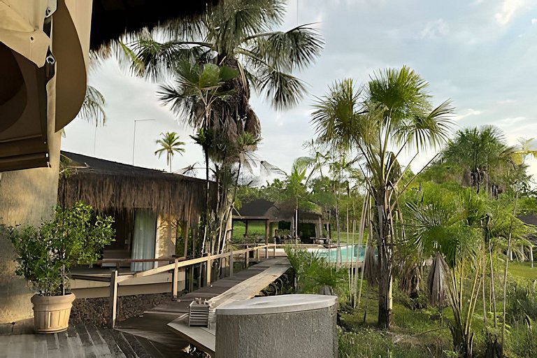 Riverside mansion with private marina